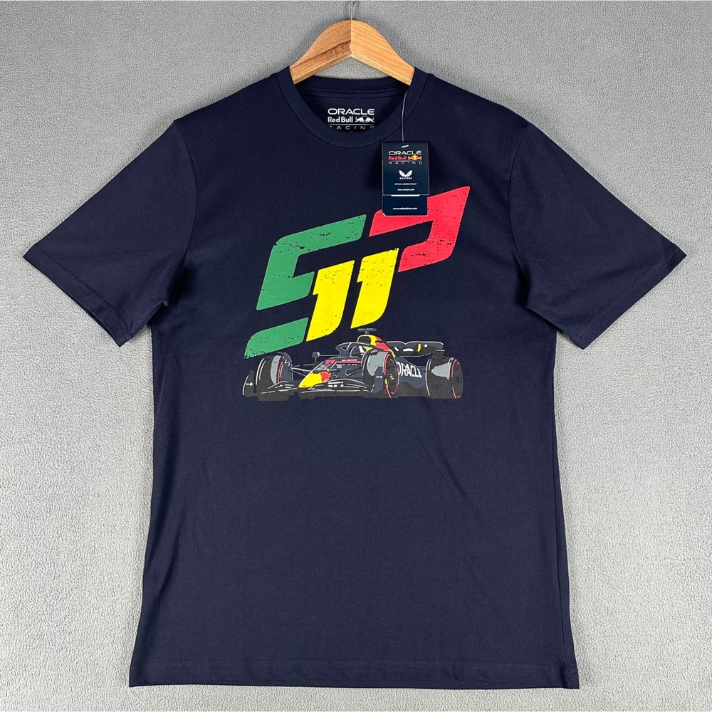 Red Bull Racing Shirt Small Blue Checo Race Car Sergio Perez F1 Racing New